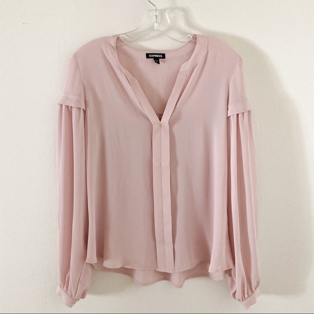 Express Pink Drapey Blouse